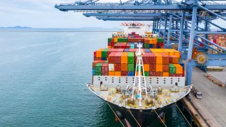 Ship in port