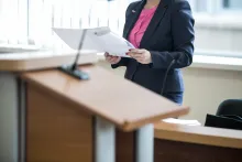 Women giving evidence in court